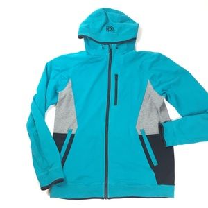 Men’s Lululemon Hoodie Zip Up Green and Gray